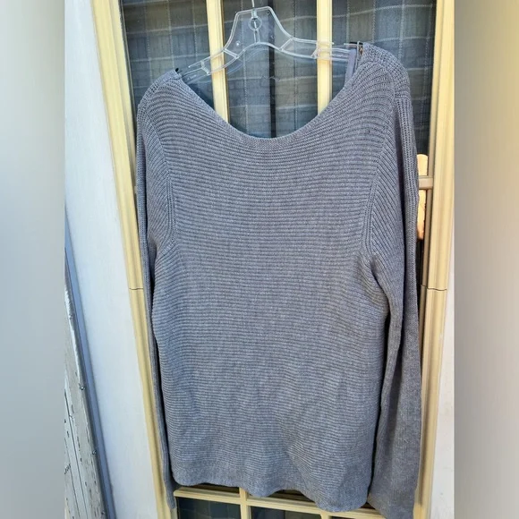 White House Black Market Gray Knit Sweater - Picture 5 of 10